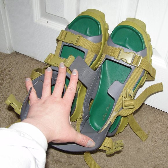 SUPER RARE! size 38 Rick Owens Tractor Sandals WOMENS 8US Platform Chunk… - Picture 12 of 13